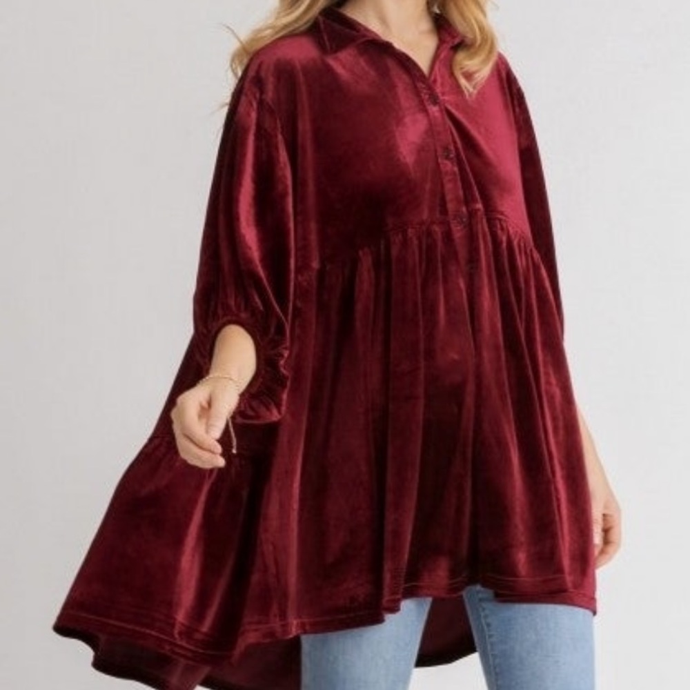 Umgee velvet tunic/dress size large NWOT